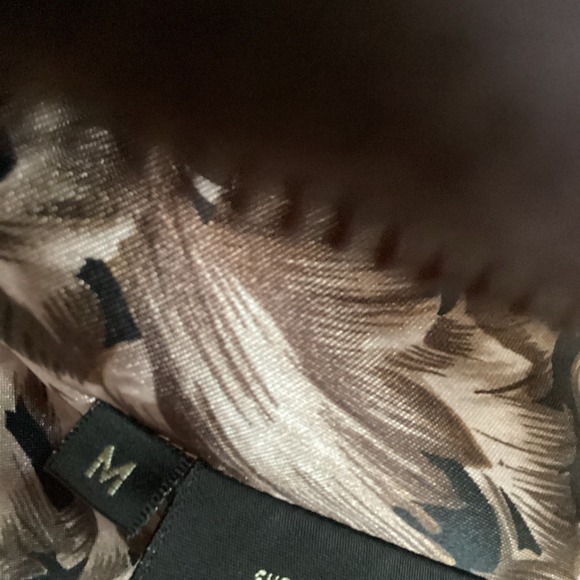 VTG DANA BUCHMAN QUILTED BROWN WOMANS COAT WITH LEATHER TRIM SZ M - Picture 13 of 14